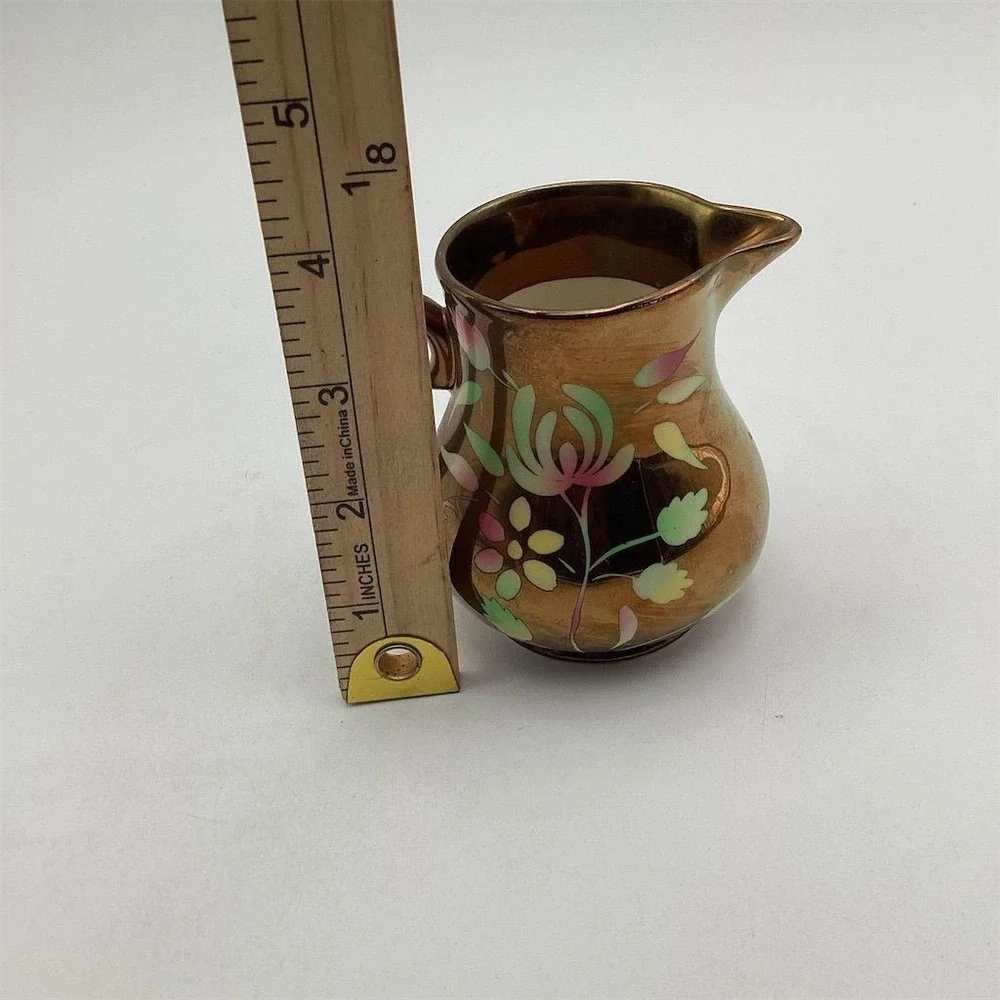 Vintage Wade England Copper Luster Pitcher‎ Set Multicolor 1950s